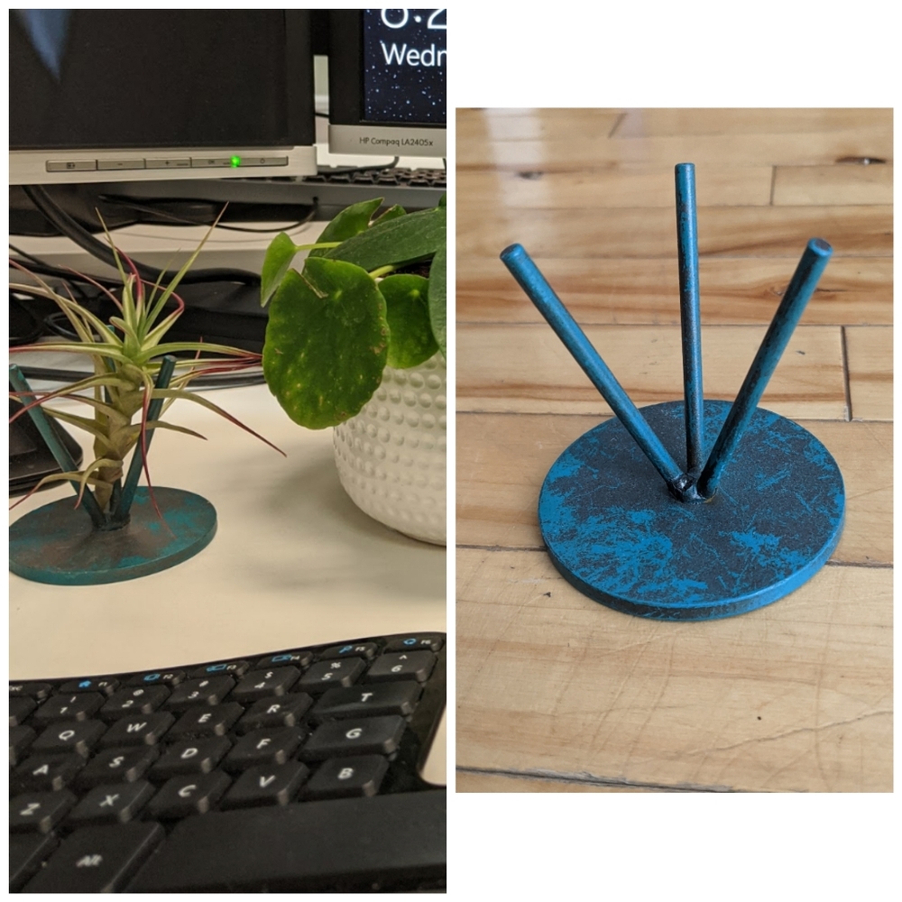 Distressed Teal Blue Airplant Holder